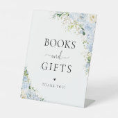 Elegant Light Blue Books And Gifts Sign 台座サイン (正面)