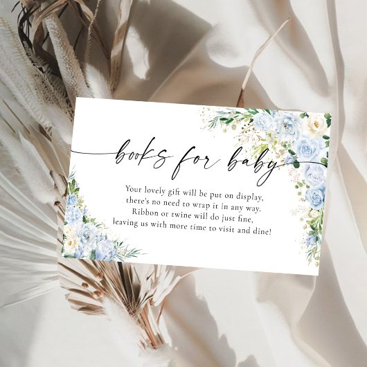 Elegant Light Blue Books For Baby Enclosur エンクロージャーカード