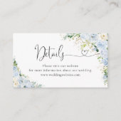 Elegant Light Blue Details Enclosure Card エンクロージャーカード (正面)