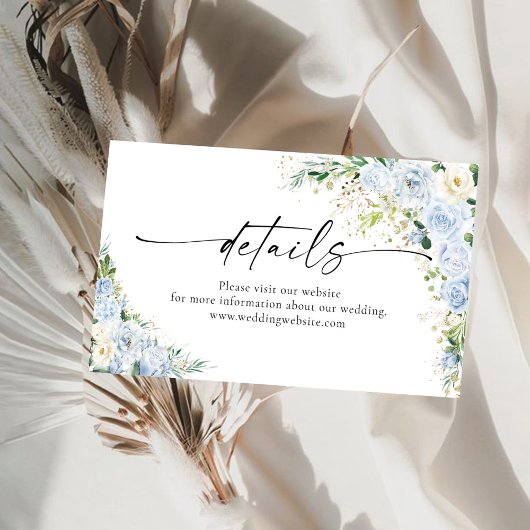 Elegant Light Blue Details Enclosure Card  エンクロージャーカード