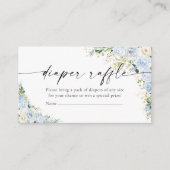 Elegant Light Blue Diaper Raffle  Enclosur エンクロージャーカード (正面)