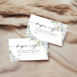 Elegant Light Blue Diaper Raffle  Enclosur エンクロージャーカード