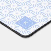 Elegant Light Blue Modern Geometric  デスクマット (コーナー)
