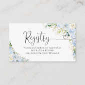 Elegant Light Blue Registry Enclosure Card エンクロージャーカード (正面)