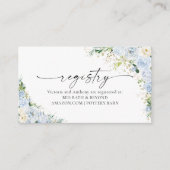 Elegant Light Blue Registry Enclosure Card エンクロージャーカード (正面)