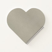 Elegant Light Gray Textured Heart Shaped Notebook ノートブック (裏面)