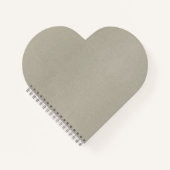 Elegant Light Gray Textured Heart Shaped Notebook ノートブック (正面)