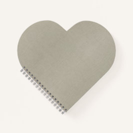 Elegant Light Gray Textured Heart Shaped Notebook ノートブック