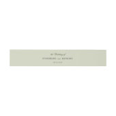 Elegant Light Green Manor Garden Wedding 招待状ベリーバンド (フラット)