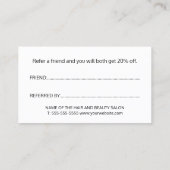 Elegant Light Pastel Heart Beauty Salon 紹介カード (裏面)