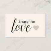 Elegant Light Pastel Heart Beauty Salon 紹介カード (正面)