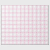 Elegant Light Pink Gingham 50th Birthday Wrapping ラッピングペーパー (フラット)