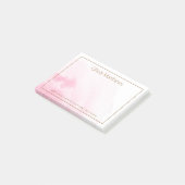 Elegant light pink watercolor name text ポストイット (アングル)