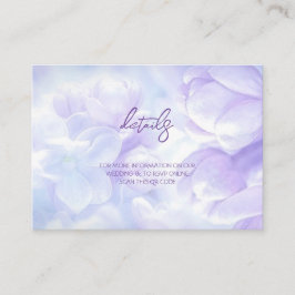 Elegant Light Purple Lilac Flowers Wedding エンクロージャーカード