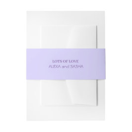 Elegant Light Purple Lilac Flowers Wedding 招待状ベリーバンド