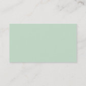 Elegant Light Teal Business Card 名刺 (裏面)
