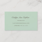 Elegant Light Teal Business Card 名刺 (正面)
