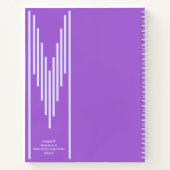 Elegant lila Sketch Book with name gift for her ノートブック (裏面)