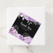 Elegant Lilac and Silver Flowers Birthday Party フェイバータグ (インサイチュ)