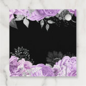 Elegant Lilac and Silver Flowers Birthday Party フェイバータグ (裏面)