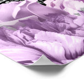 Elegant Lilac and Silver Flowers Birthday Party ポスター (角)