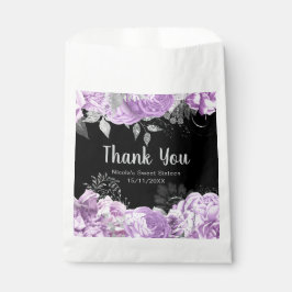 Elegant Lilac and Silver Flowers Sweet Sixteen フェイバーバッグ