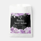 Elegant Lilac and Silver Flowers Sweet Sixteen フェイバーバッグ (正面)