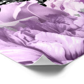 Elegant Lilac and Silver Flowers Sweet Sixteen ポスター (角)