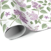 Elegant Lilac Floral Pattern ラッピングペーパー (ロールコーナー)