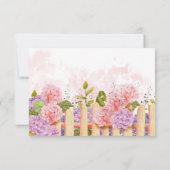 Elegant Lilac Garden Floral Fresh Bridal Shower サンキューカード (裏面)