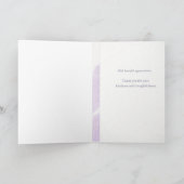 Elegant Lilac Watercolor Thank You Card カード (内部)