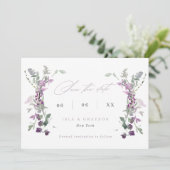 Elegant Lilac Wildflowers Wedding セーブザデート (スタンド正面)