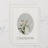 Elegant lilly vintage greeting card (正面/裏面)