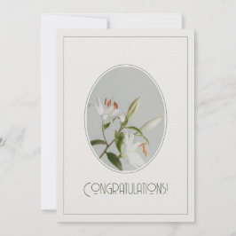 Elegant lilly vintage greeting card