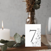 Elegant Lily Floral Wedding Table Number Card テーブルナンバー