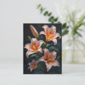 Elegant Lily Flower Art – Premium Prints & Unique  インビテーションポストカード (スタンド正面)