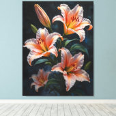 Elegant Lily Flower Art – Premium Prints & Unique キャンバスプリント (インサイチュ (ウッドフロア))