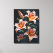 Elegant Lily Flower Art – Premium Prints & Unique キャンバスプリント (正面)