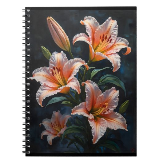 Elegant Lily Flower Art – Premium Prints & Unique  ノートブック (正面)