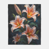 Elegant Lily Flower Art – Premium Prints & Unique  フリースブランケット (正面)