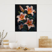Elegant Lily Flower Art – Premium Prints & Unique  ポスター (キッチン)