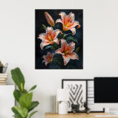 Elegant Lily Flower Art – Premium Prints & Unique  ポスター (ホームオフィス)