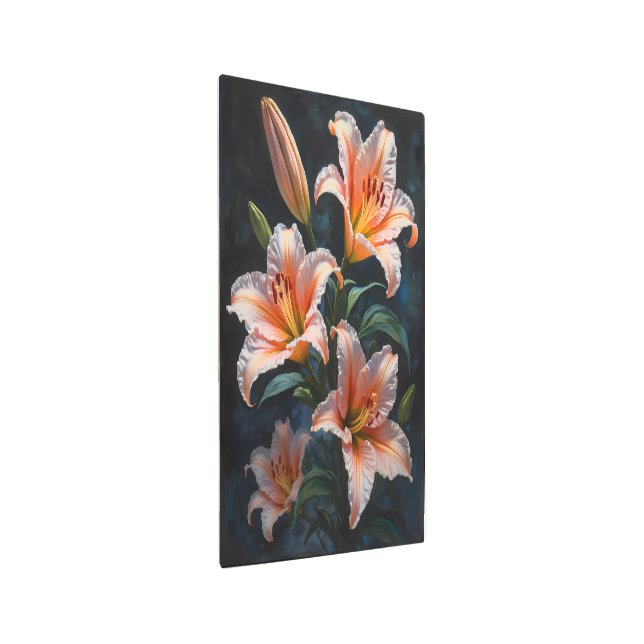 Elegant Lily Flower Art – Premium Prints & Unique  メタルプリント (アングル)
