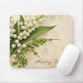 Elegant Lily of the Valley Easter Greeting マウスパッド (マウス)