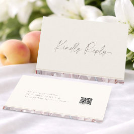 Elegant Lily Wedding RSVP Card with QR Code 招待状