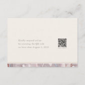 Elegant Lily Wedding RSVP Card with QR Code 招待状 (裏面)