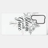 Elegant Line Art Flower Typography Samsung Galaxyケース (裏面横)