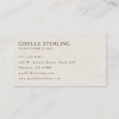 Elegant Linen 名刺 (裏面)