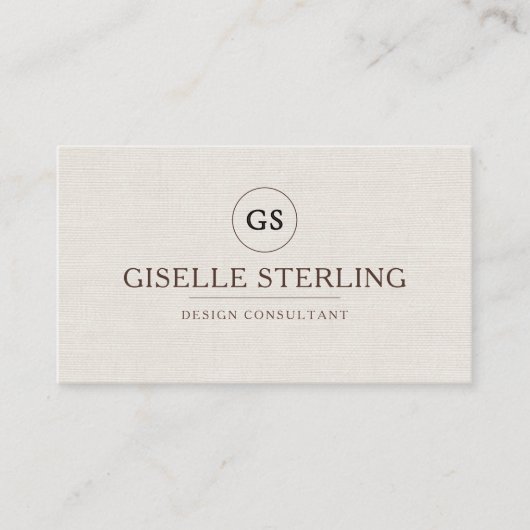 Elegant Linen 名刺 (正面)