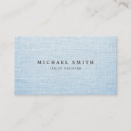 Elegant Linen Texture Business Card 名刺